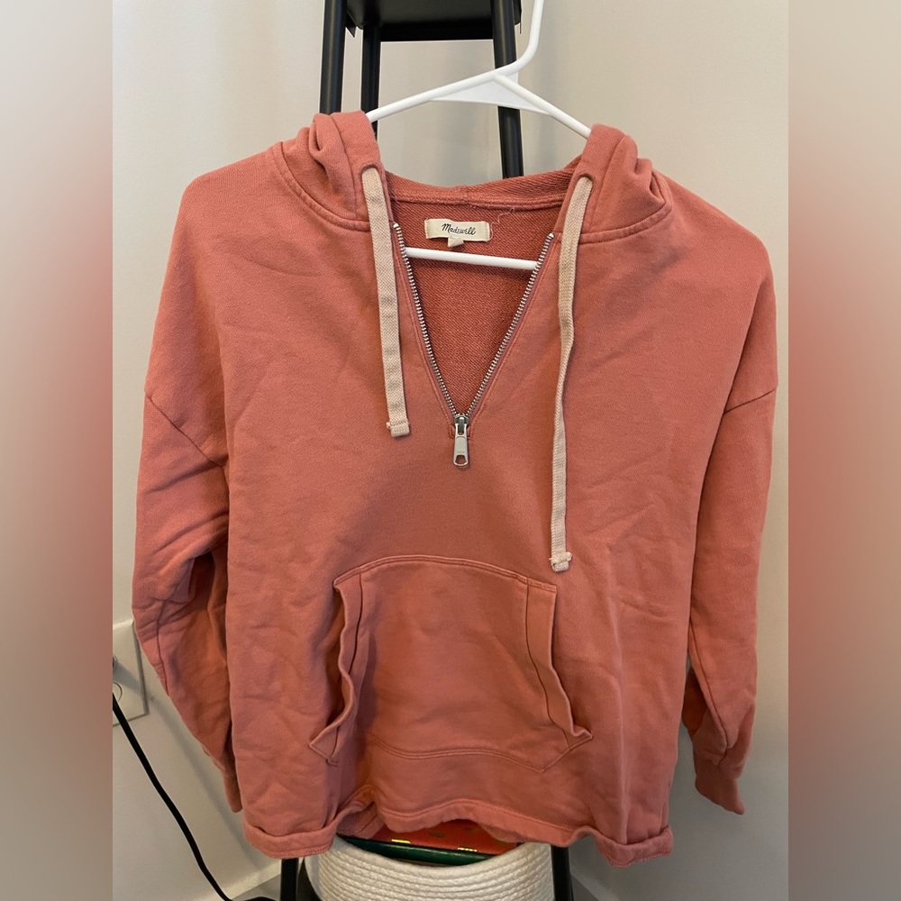 Madewell Quarter-Zip Hoodie XS